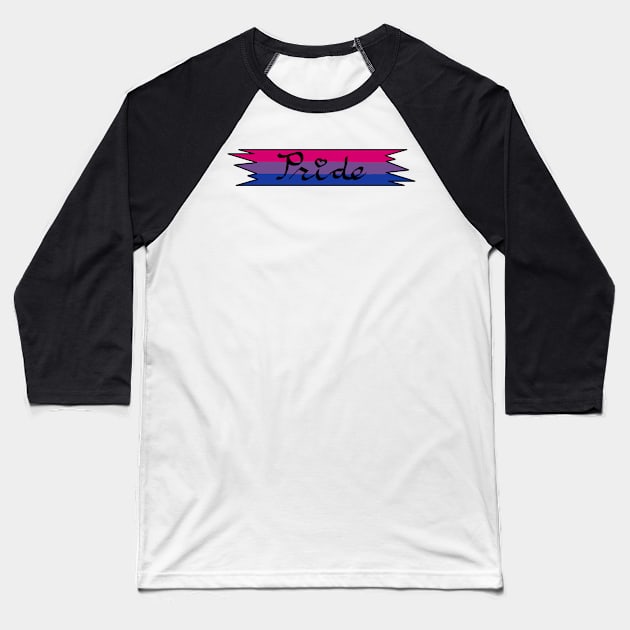 Bisexual Pride Ribbon Baseball T-Shirt by HuskyWerewolf